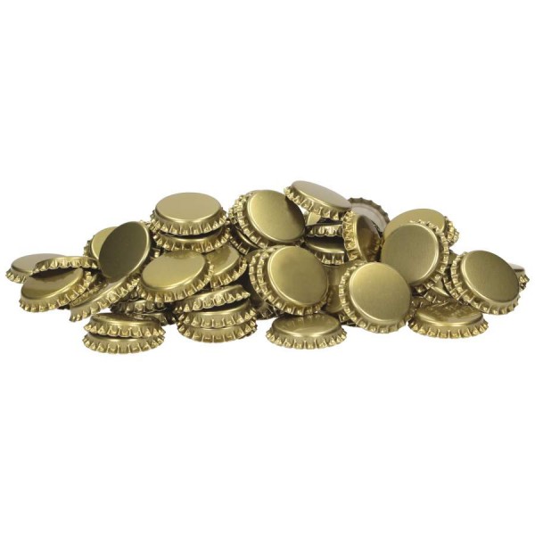 Kronenkorken 29 mm Gold - geschäumte Einlage - 100 St. Kronkorken