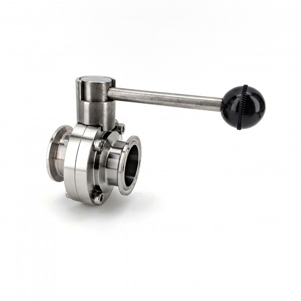Scheibenventil Tri-Clamp 1,5&quot; mit Hebelgriff