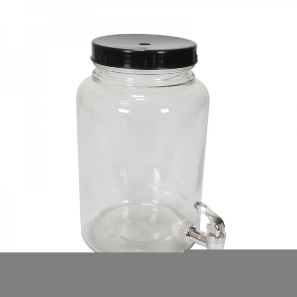 Gärgefäß 5 Liter aus Glas mit Auslaufhahn