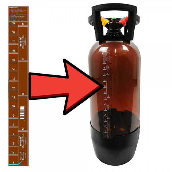 Füllstand Aufkleber für das 20L "Oxebar" Polymer-Keg