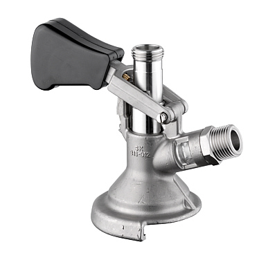 Flachzapfkopf Typ A 3/4" - 5/8" mit Schauglas
