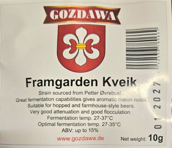 GOZDAWA Framgarden Kveik - obergärige Trockenhefe 10g