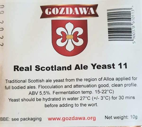GOZDAWA Real Scotland Ale Yeast 11 - obergärige Trockenhefe 10g