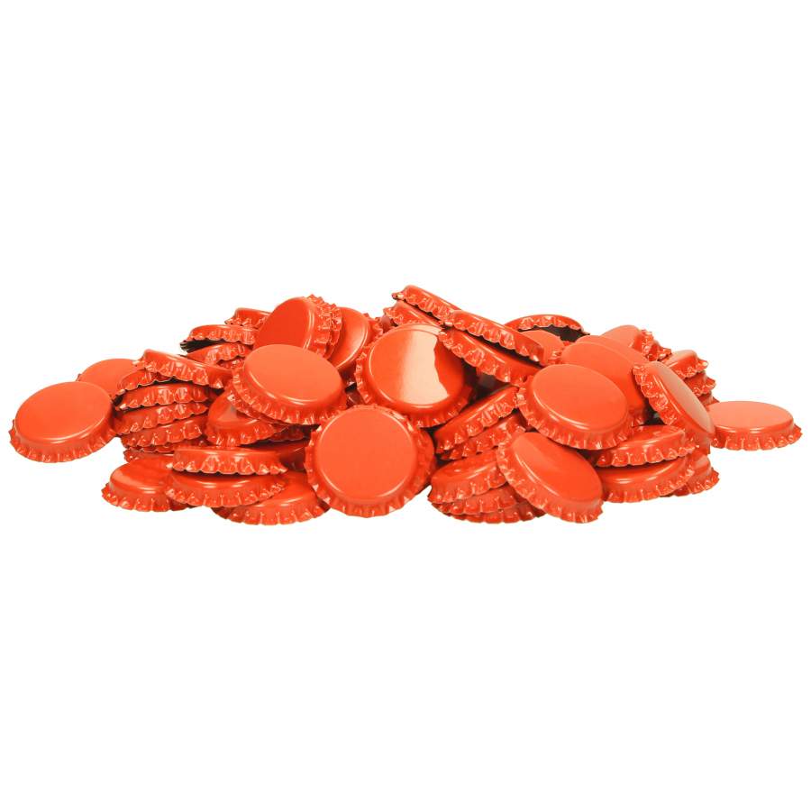 100 Stück Kronkorken Orange *Neue Farbe* Kronenkorken