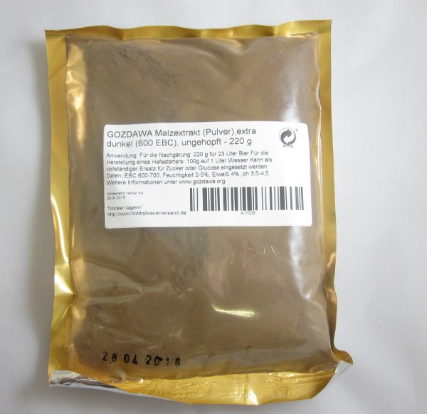Malzextrakt (Trockenmalz),extra dunkel, ungehopft - 220 g