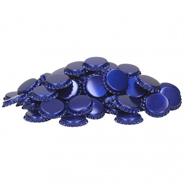 Kronenkorken 29 mm blau - geschäumte Einlage - 100 St. Kronkorken