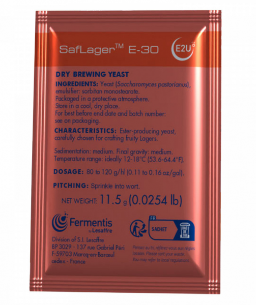 Fermentis Saflager E-30 11,5g untergärige Bierhefe