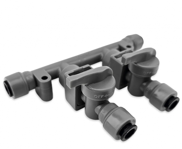 Duotight 8mm (5/16") Wege-Verteiler mit Rückschlag- und Absperrventilen